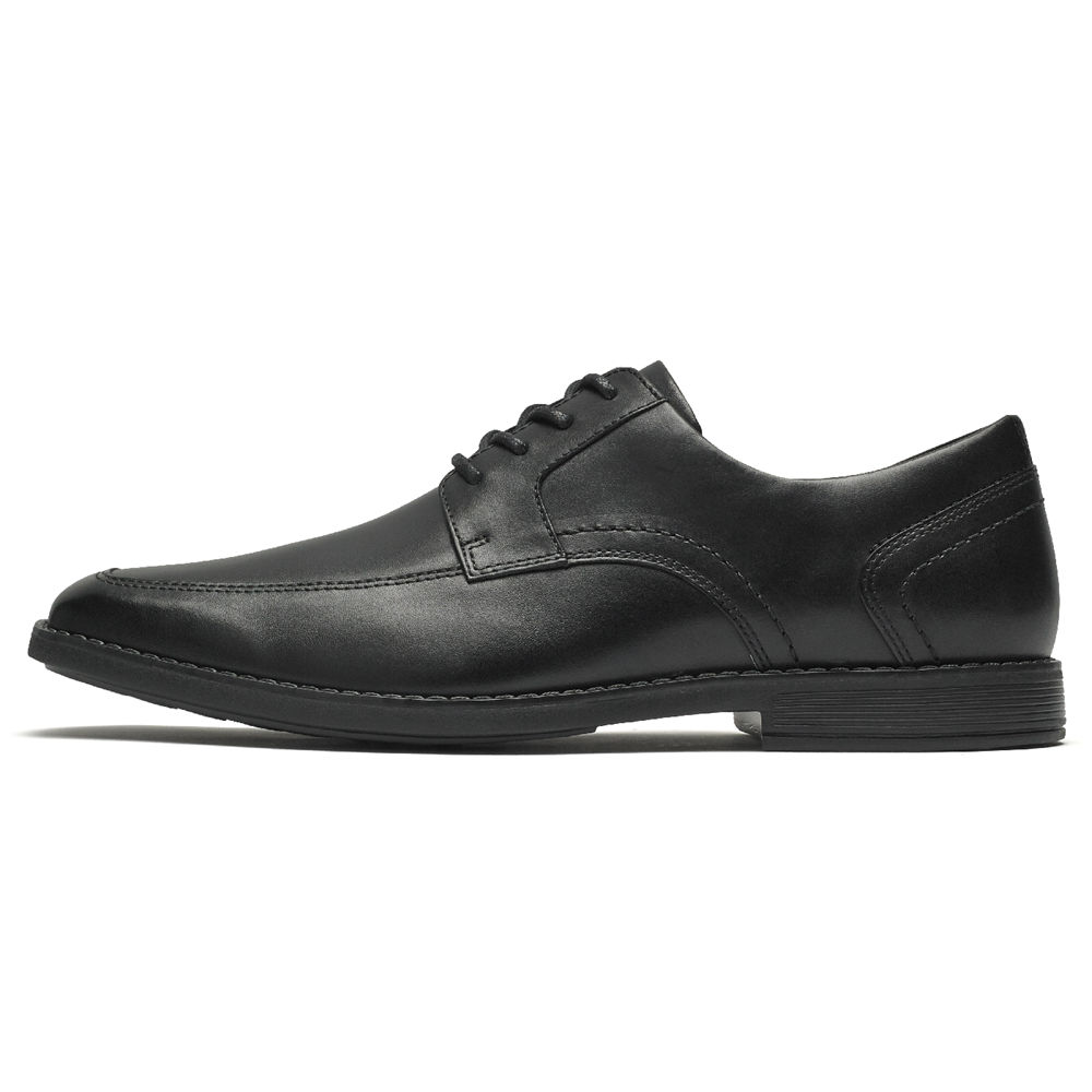 Rockport Oxfords For Mens Black - Slayter Apron Toe - YI3780541